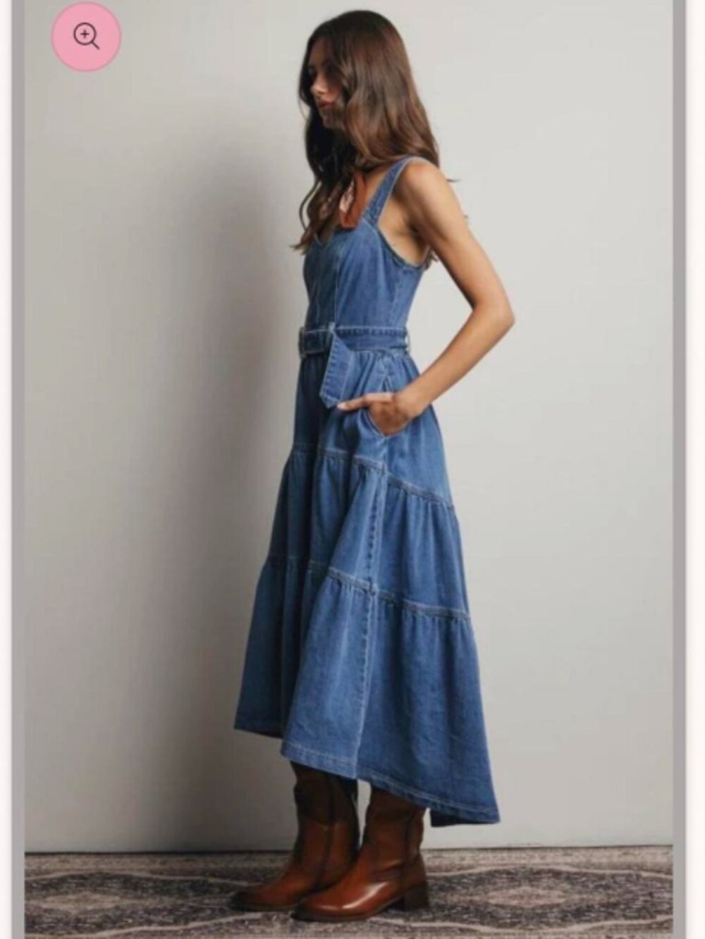 NWT- Forte Women's Blue Denim Dress